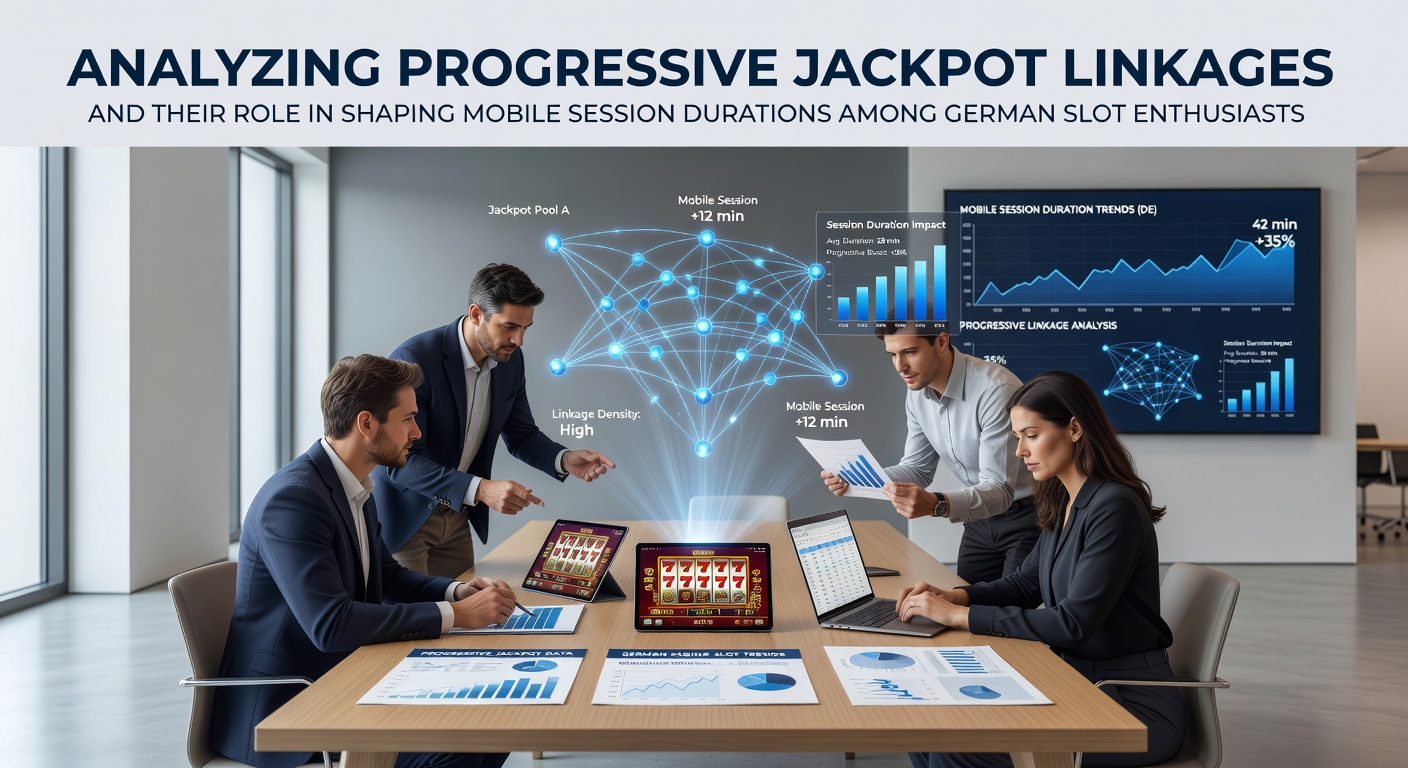 Diagramm zeigt Verknüpfungen progressiver Jackpots und durchschnittliche Sitzungslängen in mobilen Slots für deutsche Nutzer