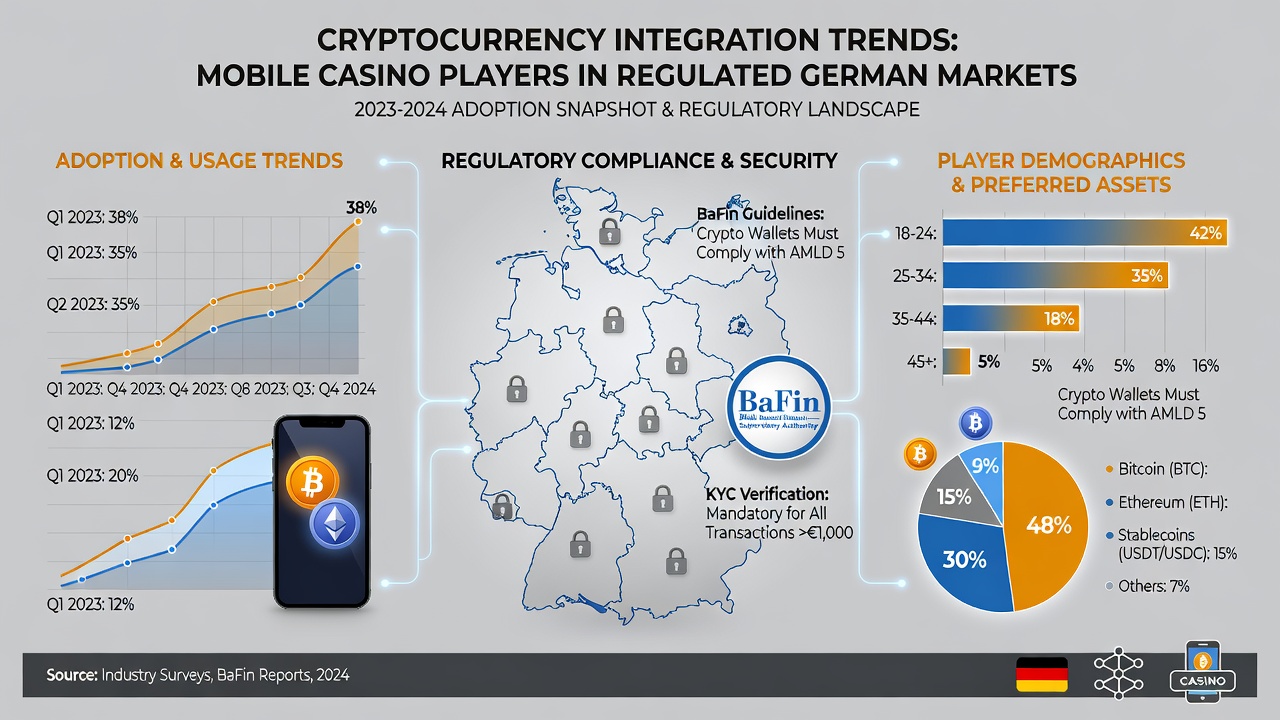 Darstellung von Nutzertrends und Transaktionsvolumen bei Kryptowährungen in mobilen deutschen Casinos