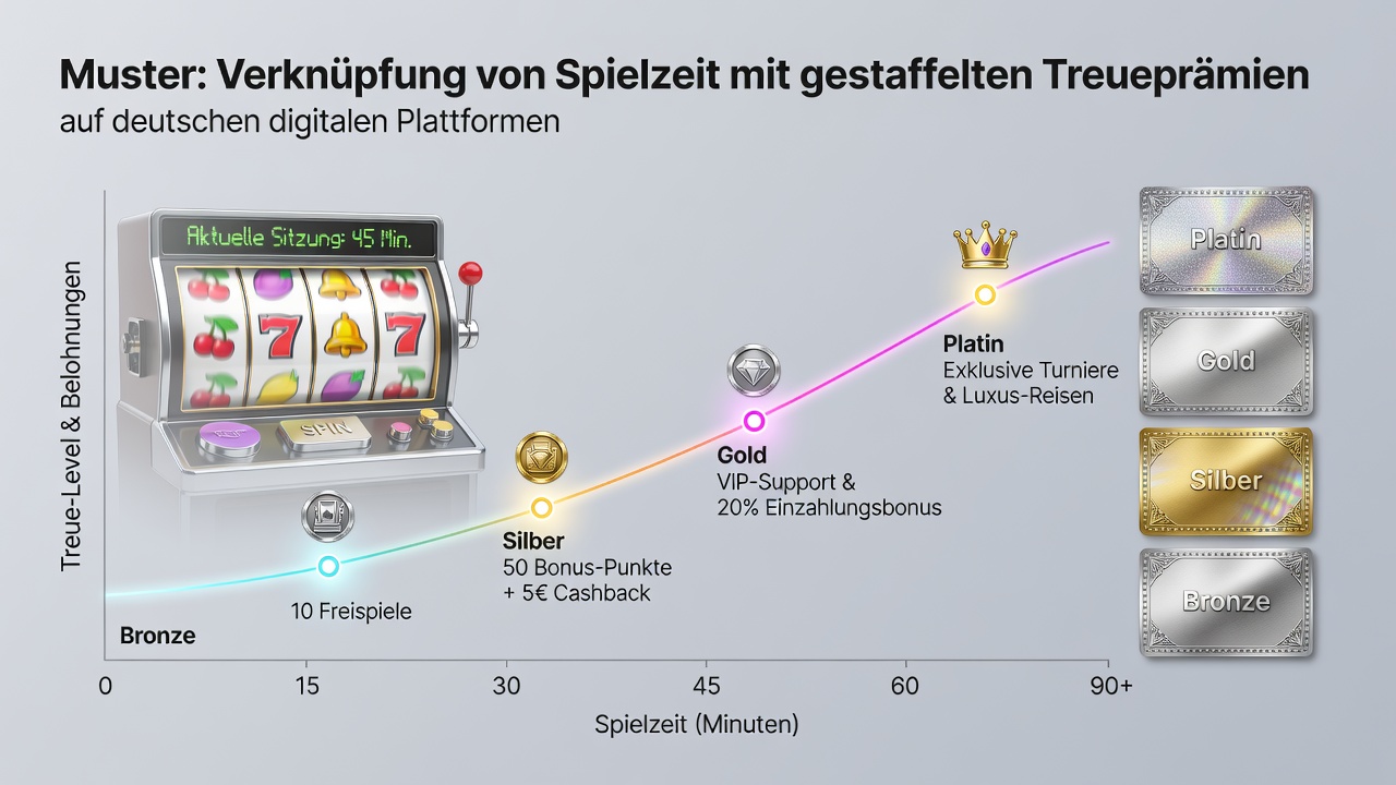 Datenvisualisierung zu Slot-Sitzungen und gestaffelten Belohnungen